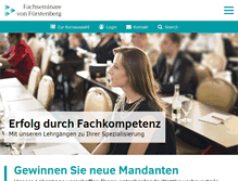 Tablet Screenshot of fachseminare-von-fuerstenberg.de
